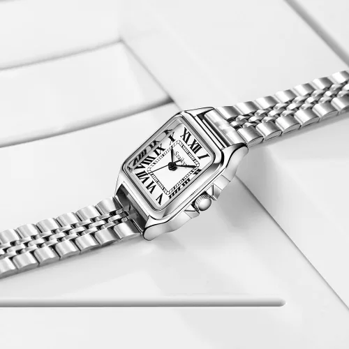 Vista 2 de Classic Relojes cuadrados de mujer con números romanos, de vestir, informal