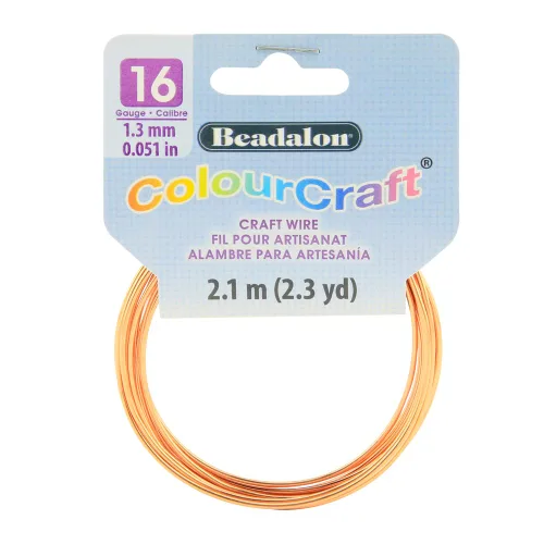 Vista 2 de Beadalon ColourCraft - Alambre para hacer joyas, artesanía pesada, núcleo de cobre estructural, calibre 16, bobina de cobre de 2.3 yardas