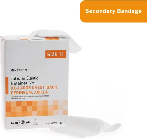 Vista 2 de McKesson Vendaje tubular, retenedores elásticos para vendaje – Apósito para heridas secundarias, tamaño 11, 47 in x 25 yardas, 1 unidad, 1 paquete