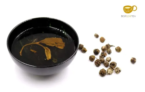 Vista 8 de BESTLEAFTEA - Té verde perla de jazmín recogido en primavera/té chino de hojas sueltas 3.53 oz/3.5 OZ