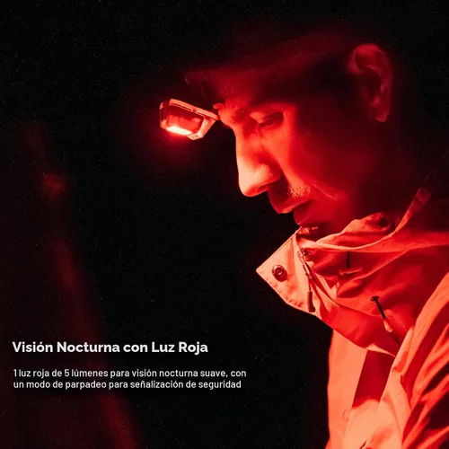 Vista 4 de WUBEN Faro LED H4 recargable 800 lúmenes súper brillante Caqui