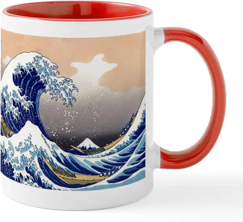 Vista 8 de CafePress The Great Wave Off Kanagawa - Taza de café de cerámica, taza de té de 11 onzas