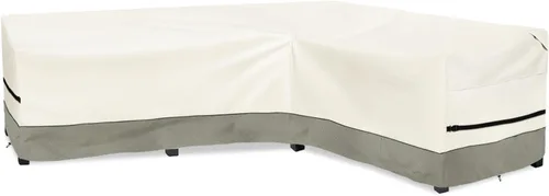 Vista 16 de okcool Funda modular para exteriores, fundas para muebles de patio en forma de L para muebles seccionales de 6 plazas, 85 pulgadas de largo x 32