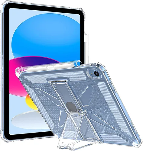 Vista 15 de Clear Stand Case for iPad Air 3 (Air 3rd Generation) 10.5 inch 2019 & iPad Pro 10.5 inch 2017 with Pencil Holder/Kickstand Soft TPU Back Silicone