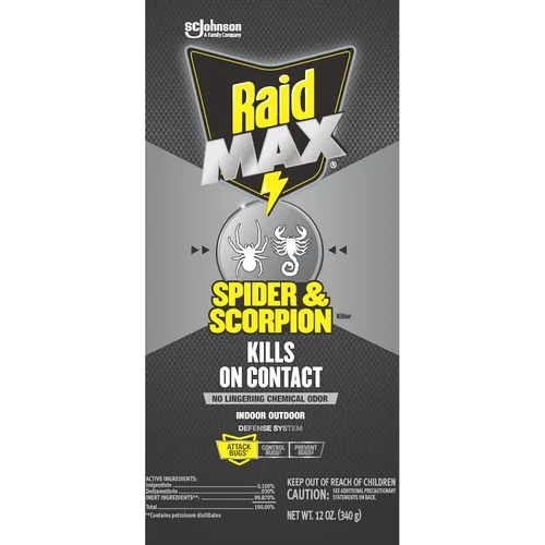 Vista 12 de Raid Max exterminador de arañas y escorpiones de 12 onzas