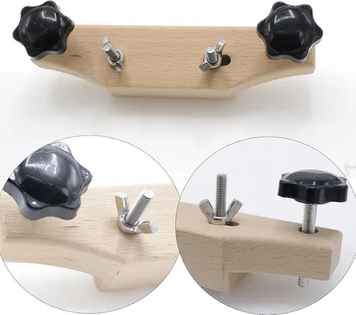 Vista 3 de Abrazadera de puente universal para guitarra acústica, puente de guitarra de arce premium, herramientas de reparación de luthier, ideal
