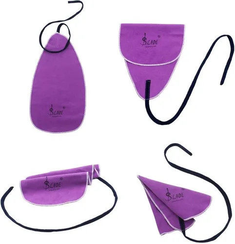 Vista 9 de GOTOTOP Paño de limpieza de saxofón, kit de cuidado de limpieza de saxofón y clarinete, morado, material de terciopelo, sin arañazos, limpiador