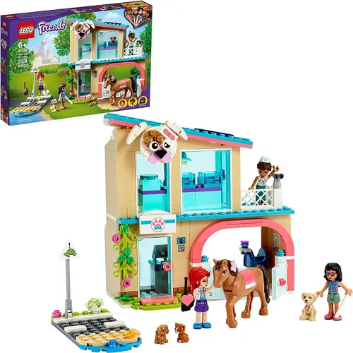 Vista 4 de LEGO Friends Heartlake City Vet Clinic 41446 Kit de construcción; juguete de rescate de animales es un regalo de gran valor para Navidad, vacaciones