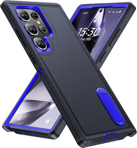 Vista 11 de BaHaHoues Funda con soporte integrado para Samsung Galaxy S22 5G de 6.1 pulgadas, a prueba de golpes, polvo y caídas, de grado militar