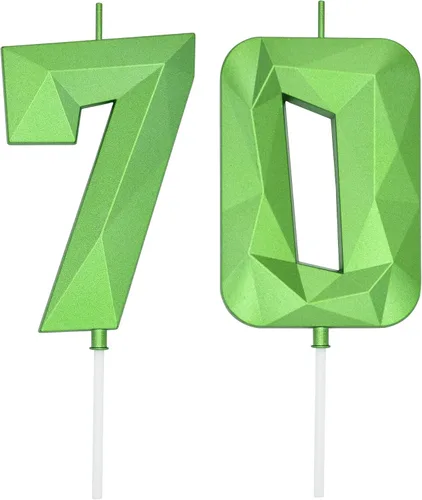 Vista 91 de DERVENTA Vela Grande de Cumpleaños Número 3D Verde Luminoso de 3.7 Pulgadas Celebración de Fiesta Aniversario Decoración Adorno para Pastel 1 Pieza