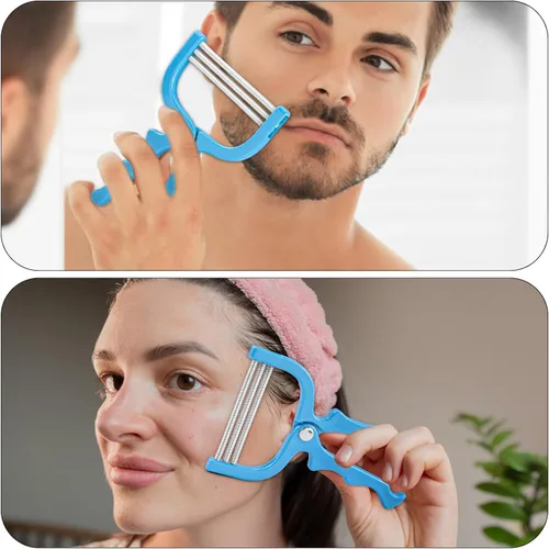 Vista 6 de 3 unidades de removedor de vello facial, depiladora manual de cejas, herramienta de enhebrado de vello facial para mujeres, removedor de bobina
