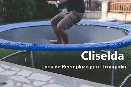 Vista 3 de Cliselda Round Trampoline Replacement Mat Excluding Frame and Spring UV-Resistant, Fits 12ft 14ft 15ft Trampoline Frame with 72/88/96 V-Rings and