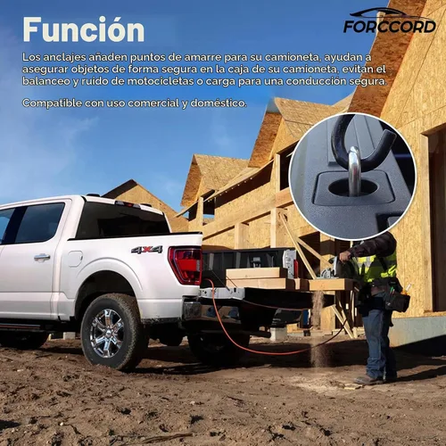 Vista 4 de Paquete de 2 anclajes de amarre para Ford F-150 2015-2026