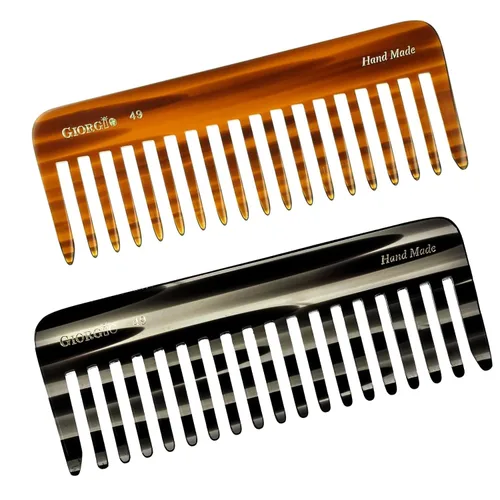 Vista 15 de Giorgio G49 Graphite, peine grande para desenredar el cabello, dientes anchos para cabello grueso, rizado y ondulado. Peine desenredante