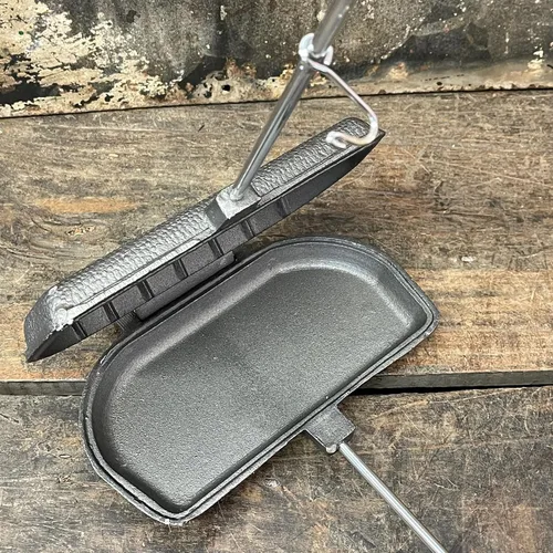 Vista 7 de ROME Panini Press - Sándwich de hierro fundido diseñado para su uso en parrillas de barbacoa, #1305