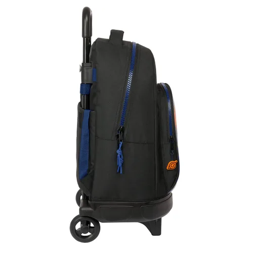 Vista 3 de Mochila Escolar con Ruedas Naruto Ninja Azul Negro 33 x 45 x 22 cm