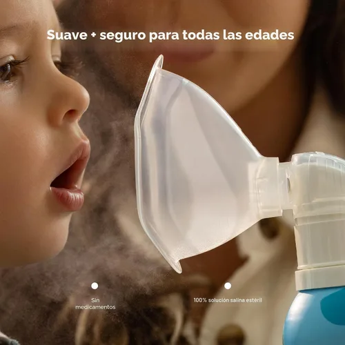 Vista 6 de Frida Baby NoseFrida - Inhalador nasal de niebla salina, espray descongestionante para la congestión y el alivio de alergias para bebés + niños