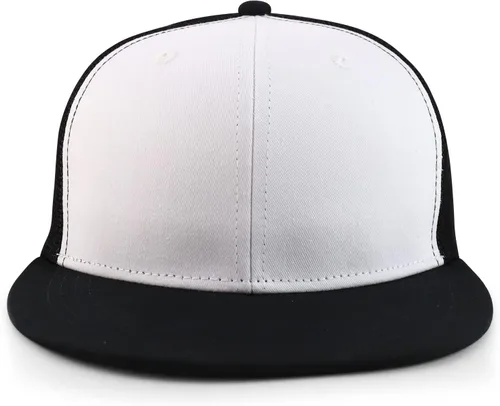 Vista 2 de Oversize 2XL Plain Structured Mesh Back Flatbill Snapback Cap