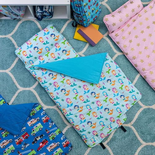 Vista 9 de Wildkin - Colchoneta de microfibra con almohada para niños y niñas pequeños, ideal para guardería y preescolares.