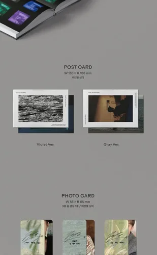 Vista 5 de EXO CHEN Última Escena 3er Mini álbum PhotoBook Versión GRIS Cubierta CD+1p Poster+104p Folleto+1p Postal+1p PhotoCard+Seguimiento Sellado