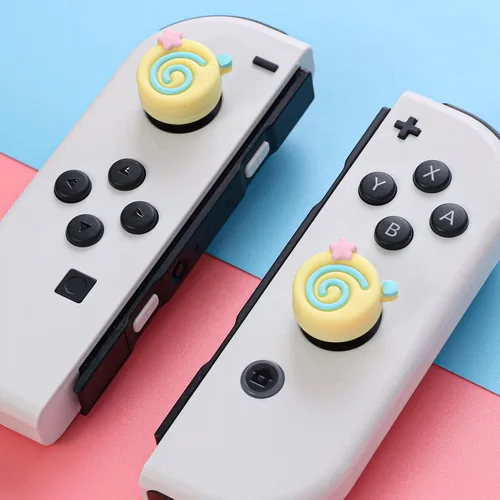 Vista 3 de Lindos empuñaduras de pulgar para interruptor, cubierta suave para palanca de mando compatible con Nintendo Switch, Switch OLED, Switch Lite