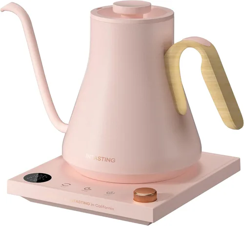 Vista 14 de INTASTING Hervidor Eléctrico, Hervidor Eléctrico de Cuello de Ganso, Control Preciso de Temperatura de ±1℉, Interior de Acero Inoxidable, Blanco
