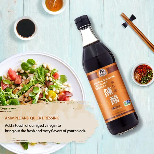 Vista 7 de 52USA Vinagre negro chino, vinagre de arroz negro maduro de 3 años, vinagre de Chinkiang, vinagre de Zhenjiang, 16.9 fl oz. Vinagre verificado por