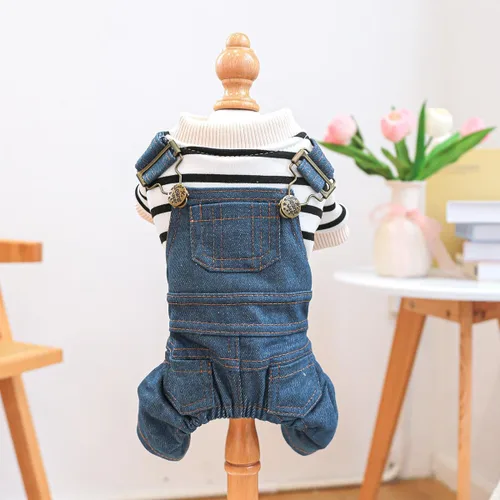 Vista 9 de Ropa para perros, camisas a cuadros de dibujos animados, overol de verano elegante para perros pequeños, overol con pechera para cachorros, overol