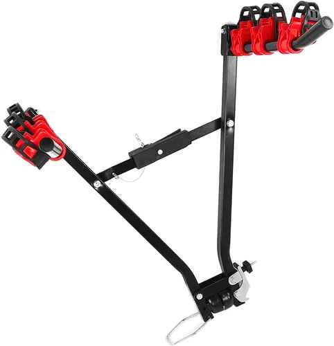 Vista 7 de Pissente Bike Carrier Trailer Hitch for 3 Bikes, Steel Construction, Foldable Design, Up to 60 Kg, Ideal for Family Trips and Outdoor Activities