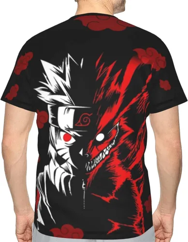Vista 2 de VTQ Camiseta unisex de anime con impresión 3D de manga corta para cosplay