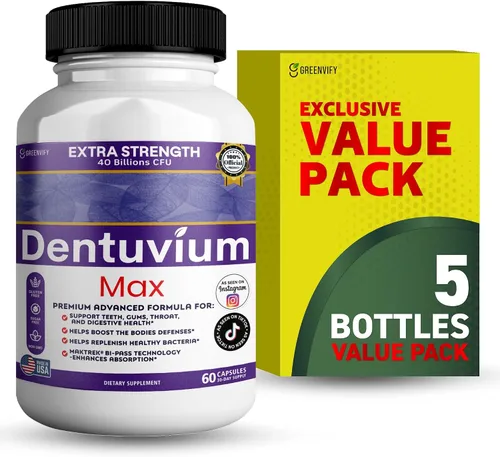 Vista 11 de Suplemento probiótico Dentipure Max, 40 mil millones de UFC, 60 cápsulas, apoya los dientes y la salud digestiva (1)