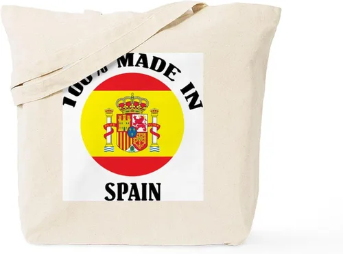 Vista 12 de CafePress Made In Spain Tote Bag Bolsa de compras de lona beige natural reutilizable