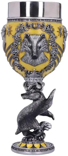 Vista 3 de Nemesis Now Harry Potter Hufflepuff Hogwarts House - Copa coleccionable, 1 unidad (paquete de 1), plata amarilla, 6.8 fl oz