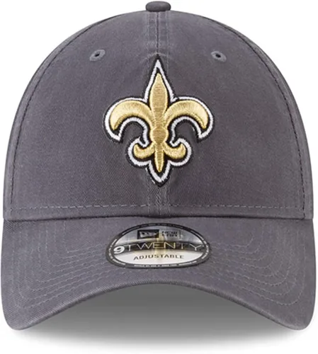 Vista 2 de New Era NFL Core Classic 9TWENTY Gorra Ajustable de Grafito - Talla Única Santos de Nueva Orleans