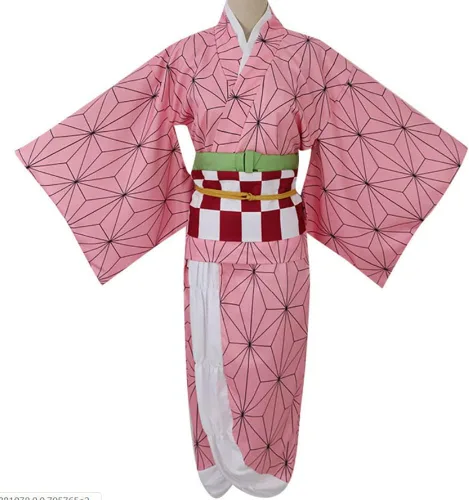 Vista 6 de Traje de cosplay Kamado Kimono con ropa de pelo y bambú