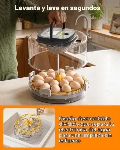 Vista 7 de 18 Egg Incubator for Hatching Eggs with Humidity & Temperature Control