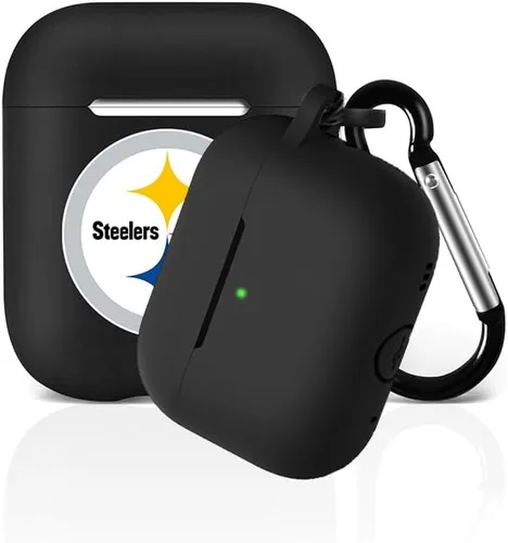 Vista 2 de Funda protectora de silicona para 49ers compatible con AirPods de 1ª/2ª generación, funda de carga, llavero
