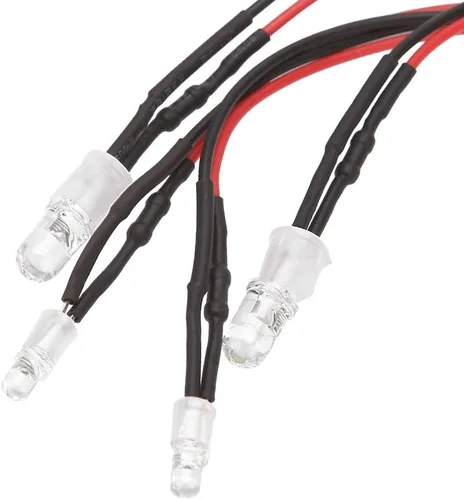 Vista 2 de luces Led para auto Rc camiones 4 LED Rc auto juego de luces Led camión Rc luces Led Rc juego de luces de camión Rc faros de auto, luz trasera