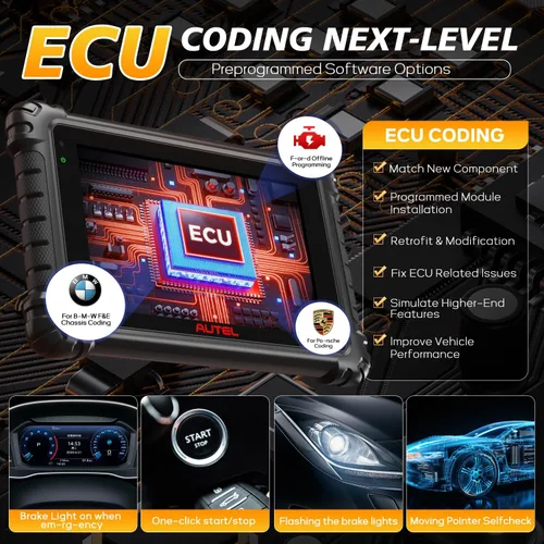 Vista 5 de Autel MaxiSYS MS906 PRO2-TS OBD2 escáner TPMS completo herramienta de diagnóstico de codificación full vehicle systems 36+ service functions Auto