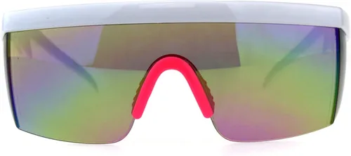 Vista 2 de Gafas de sol de 80s con brazo torcido de color y espejo