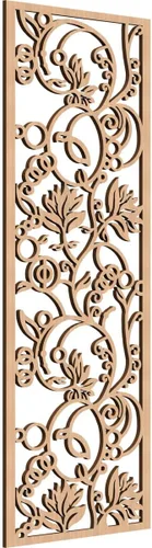 Vista 55 de Caspian Paneles de pared de madera con calado decorativo perforado, 9 3/8 pulgadas de ancho x 24 3/8 pulgadas de alto x 1/4 de alto, cereza