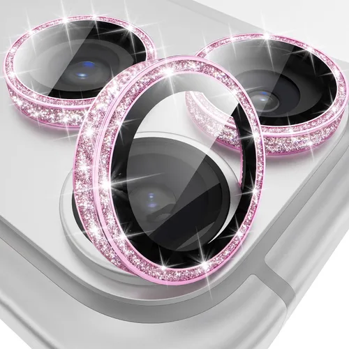 Vista 22 de YWXTW Protector de lente de cámara para iPhone 15/15 Plus/16e/ 17e, anillo de metal antiarañazos individual protector de pantalla de vidrio templado