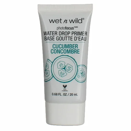 Vista 2 de wet n wild Photo Focus - Imprimación de gotas de agua, imprimación hidratante ligera con ácido hialurónico, sin crueldad animal y sin gluten, pepino
