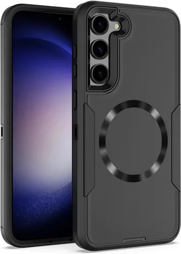 Vista 29 de Funda diseñada para Samsung Galaxy S22 Ultra, magnética, protección contra caídas de servicio pesado, protección de doble capa, compatible