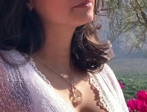 Vista 44 de 66 necklace pendant gemstones choose from moldavite, citrine, or herkimer diamond