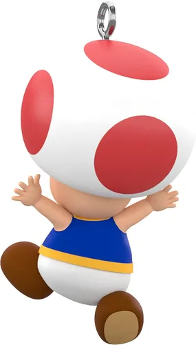 Vista 2 de Hallmark Keepsake Adorno de Navidad miniatura de 0.96 pulgadas 2023, Nintendo Super Mario Toad Mini, regalos para jugadores