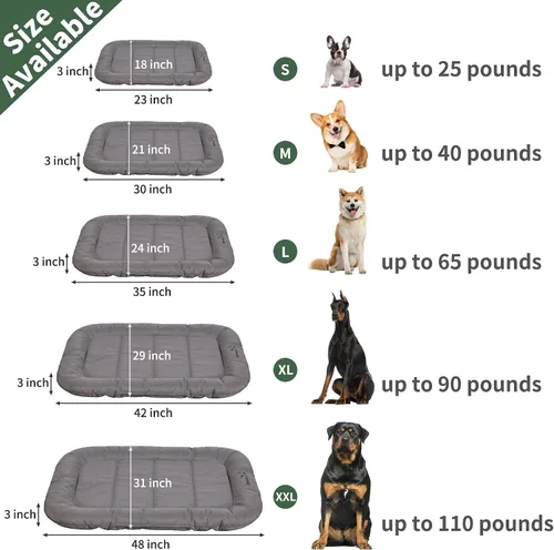 Vista 6 de KHONSU PET Cama Duradera para Perros Resistente y a Prueba de Desgarros para Jaula, Resistencia al Desgarro de 800 libras, Colchoneta de Cama