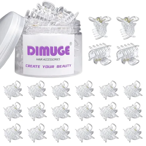 Vista 10 de 24 pinzas pequeñas de plástico para el cabello, medianas para niñas y mujeres, pinzas para el cabello pequeñas de 1 pulgada, buenas