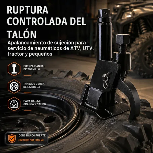 Vista 2 de Herramienta para romper cuentas de neumáticos para ATV, UTV Negro