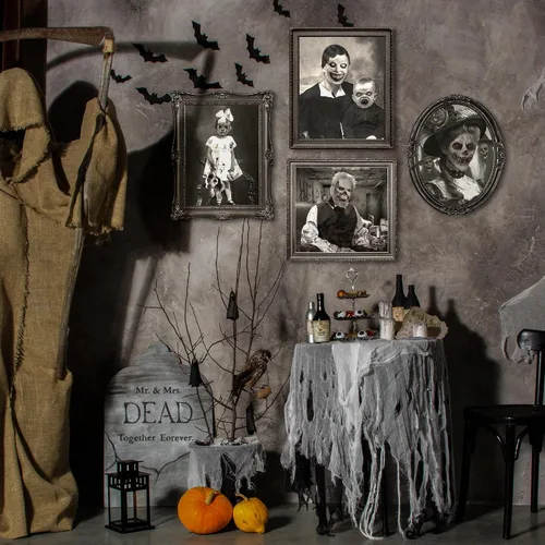 Vista 8 de 12 piezas de decoración de Halloween, póster gótico cambiante en 3D, imagen